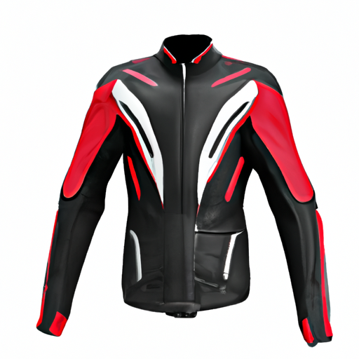 An image showcasing the Alpinestars Zaca Air Jacket, featuring its sleek black design with vibrant red accents