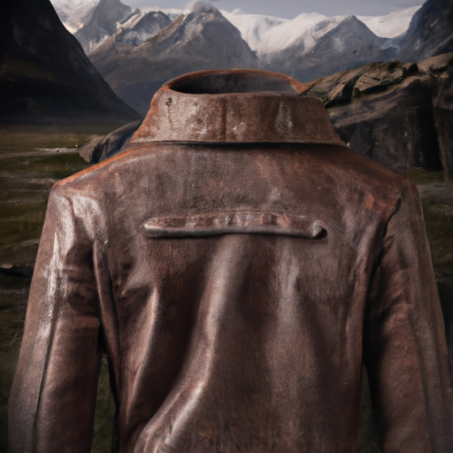 An image showcasing the Belstaff Temple Jacket against a backdrop of rugged mountains